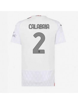Billige AC Milan Davide Calabria #2 Bortedrakt Dame 2023-24 Kortermet